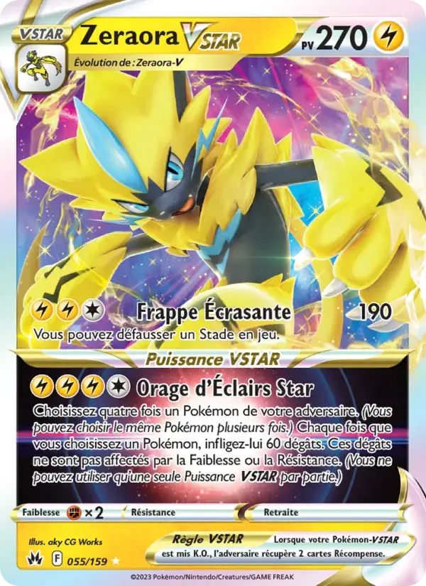 Carte Pokémon Zeraora VSTAR #055 — Zénith Suprême