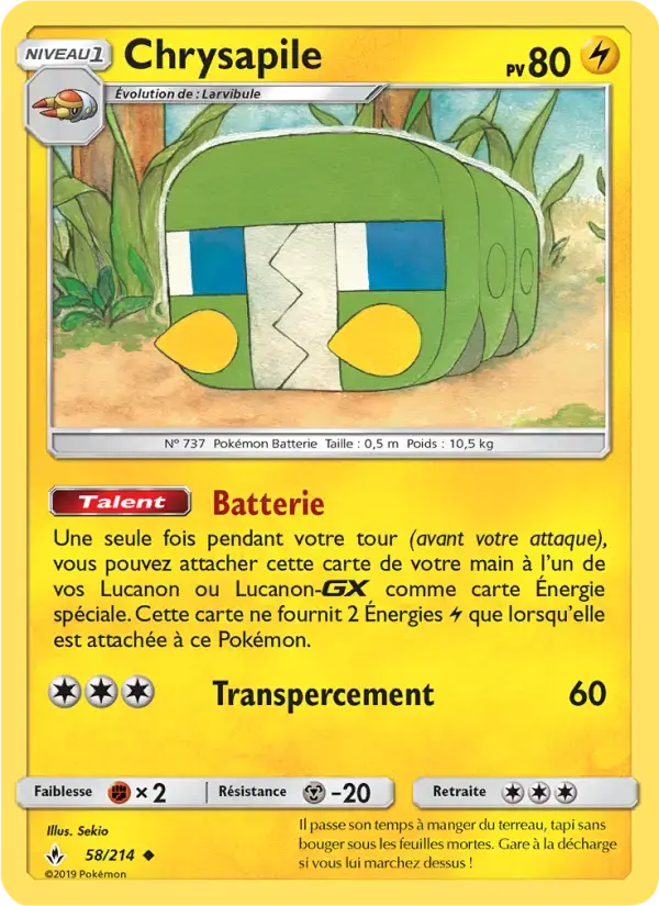 Carte Pokémon Chrysapile #58 — Alliance Infaillible