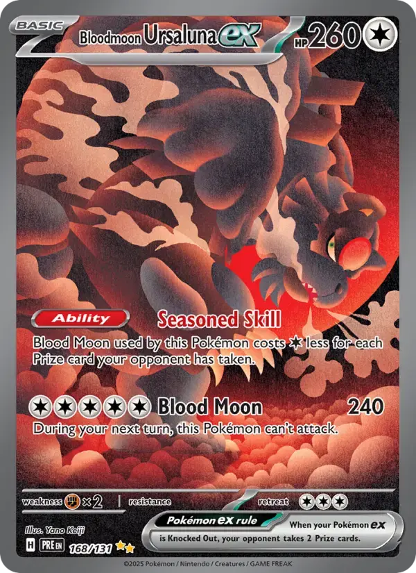 Bloodmoon Ursaluna ex #168 — Prismatic Evolutions