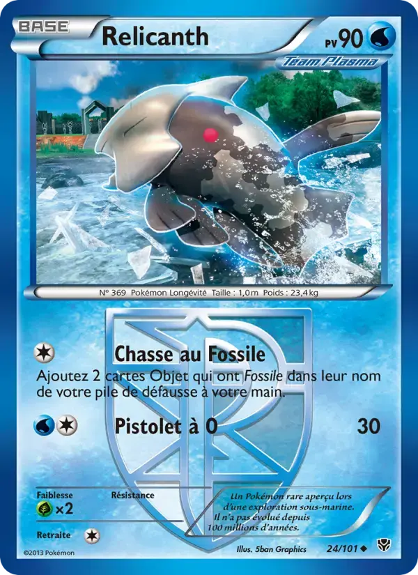 Carte Pokémon Relicanth #24 — Explosion Plasma