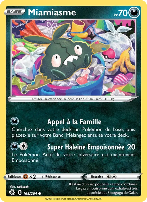 Carte Pokémon Miamiasme #168 — Poing de Fusion