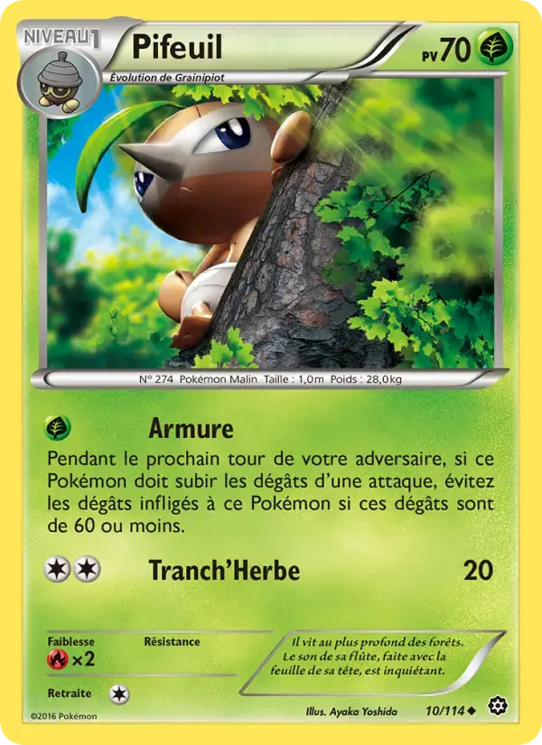 Carte Pokémon Pifeuil #10 — Offensive Vapeur