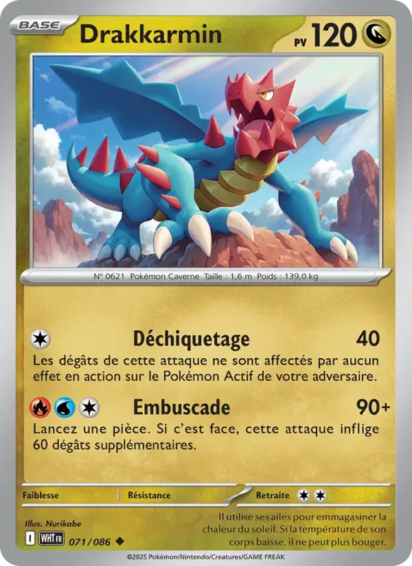 Carte Pokémon Drakkarmin #071 — Flamme Blanche