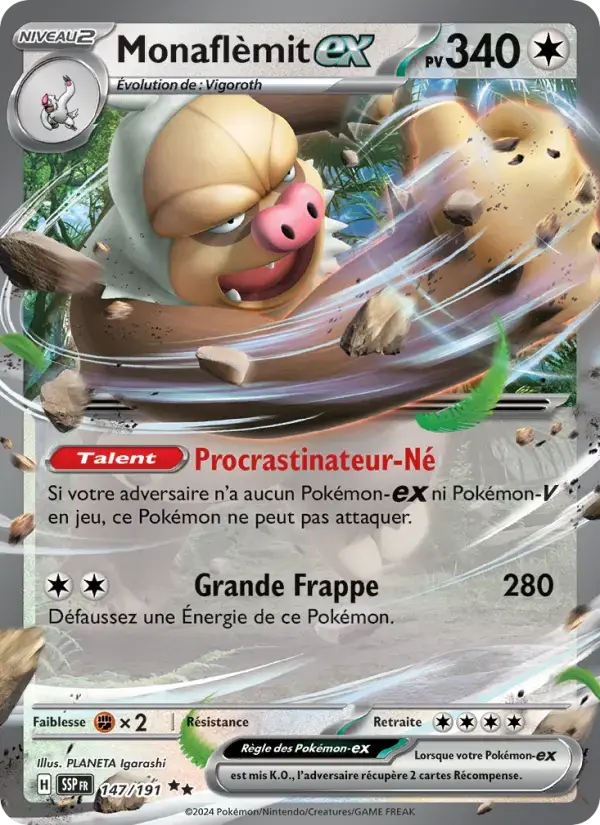 Carte Pokémon Monaflèmit-ex #147 — Étincelles Déferlantes