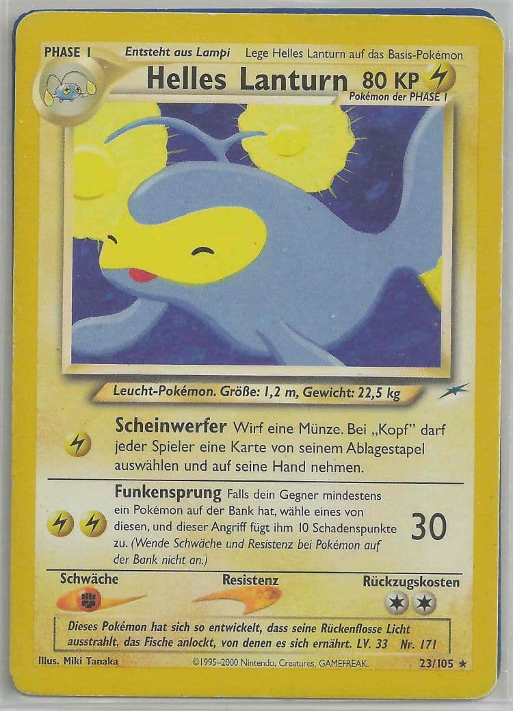 Carte Pokémon Lanturn lumineux #23 — Neo Destiny