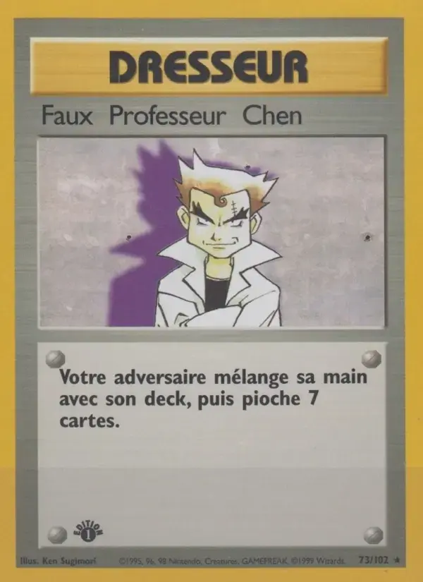 Carte Pokémon Faux Professeur Chen #73 — Set de Base