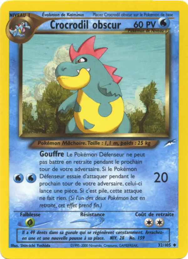 Carte Pokémon Crocrodil obscur #32 — Neo Destiny