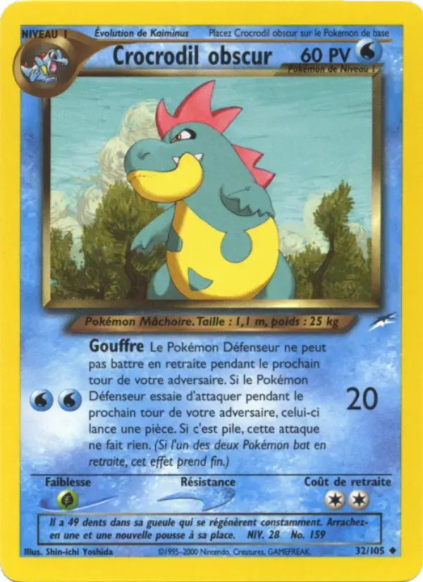 Carte Pokémon Crocrodil obscur #32 — Neo Destiny