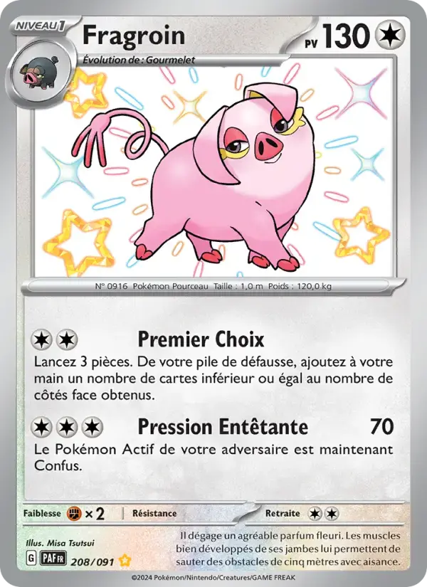 Carte Pokémon Fragroin #208 — Destinées de Paldea