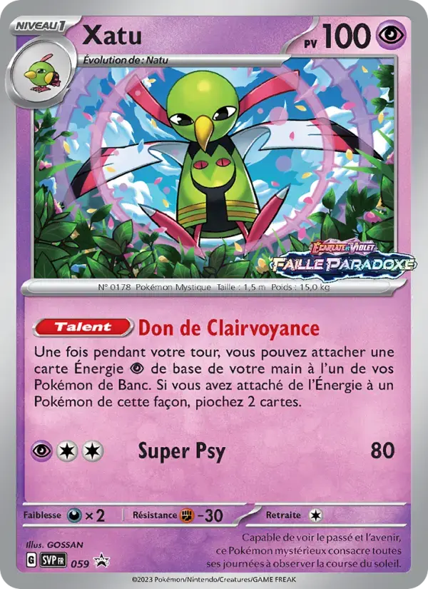 Carte Pokémon Xatu #59 — Promos Écarlate et Violet