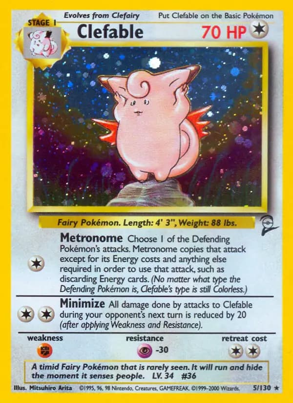 Clefable #5 — Base Set 2