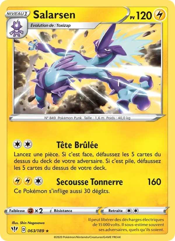 Carte Pokémon Salarsen #63 — Ténèbres Embrasées
