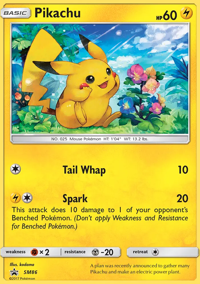 Carte Pokémon Pikachu #SM86 — Promos Soleil et Lune