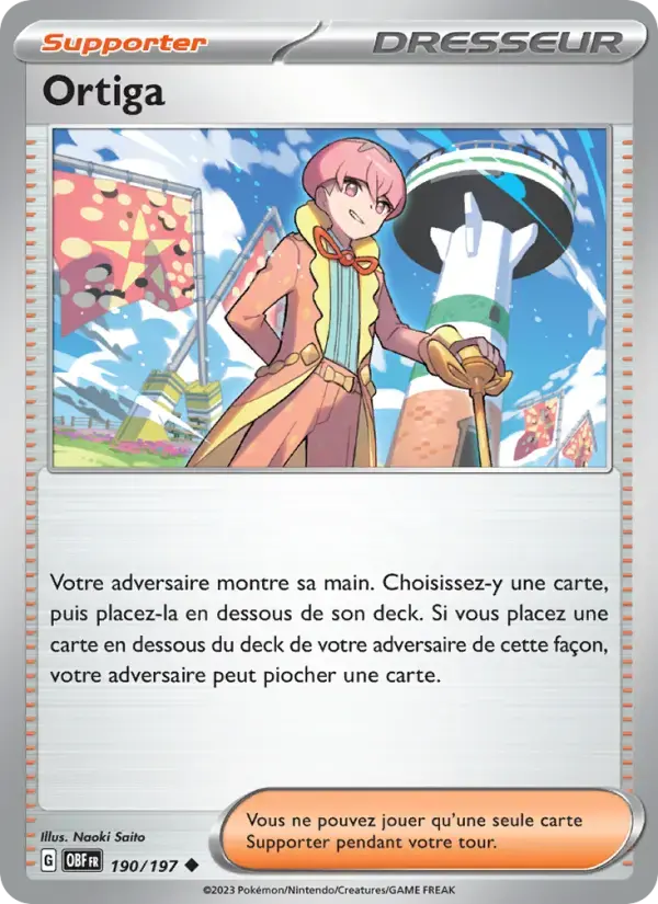 Carte Pokémon Ortiga #190 — Flammes Obsidiennes