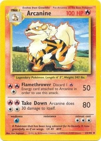 Arcanine #23 — Base Set