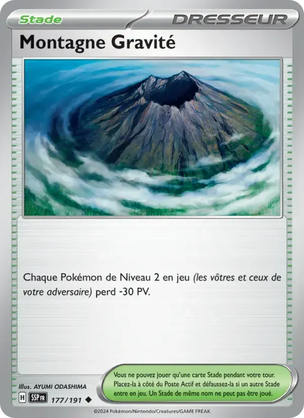 Carte Pokémon Montagne Gravité #177 — Étincelles Déferlantes