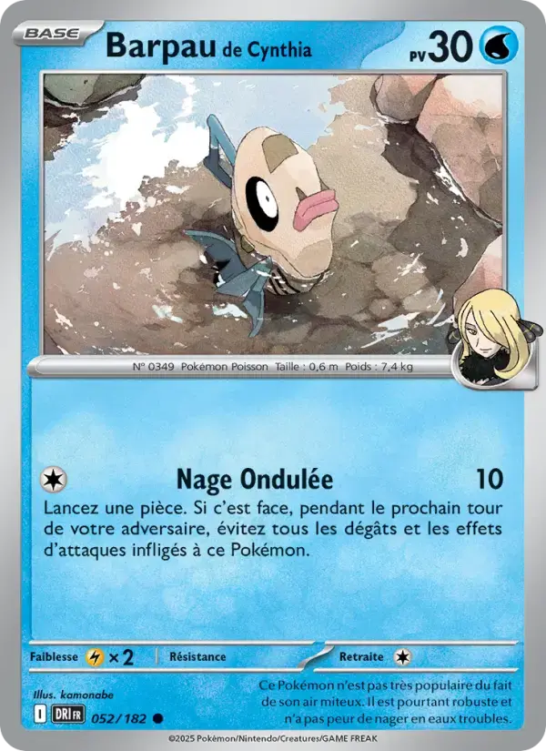 Carte Pokémon Barpau de Cynthia #052 — Rivalités Destinées