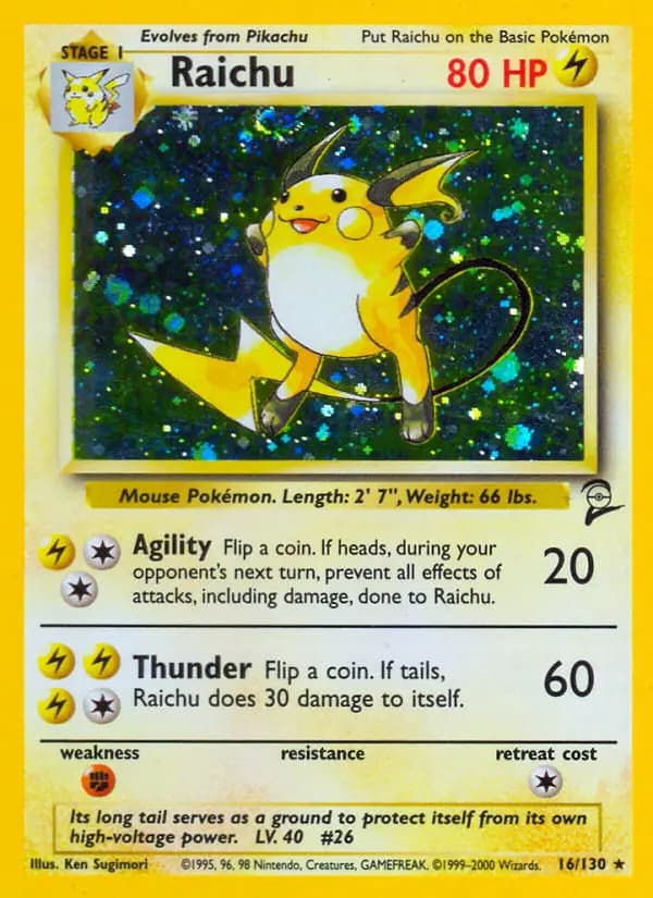 Raichu #16 — Base Set 2
