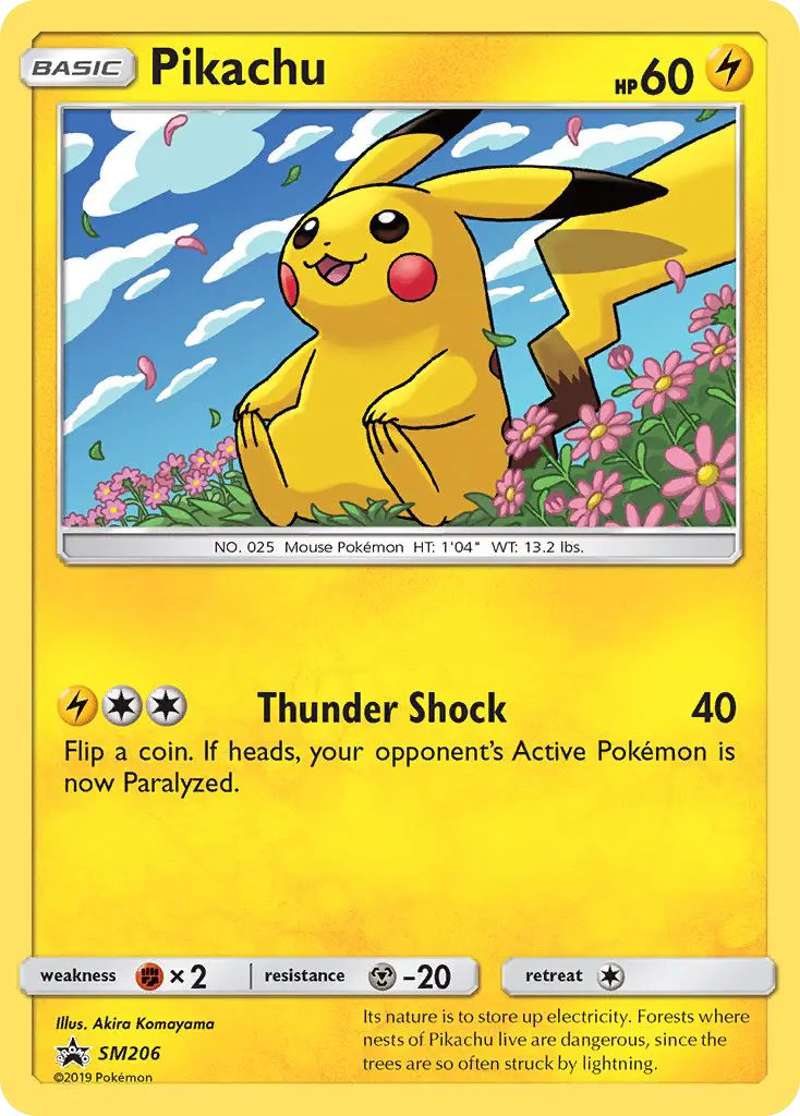 Carte Pokémon Pikachu #SM206 — Promos Soleil et Lune