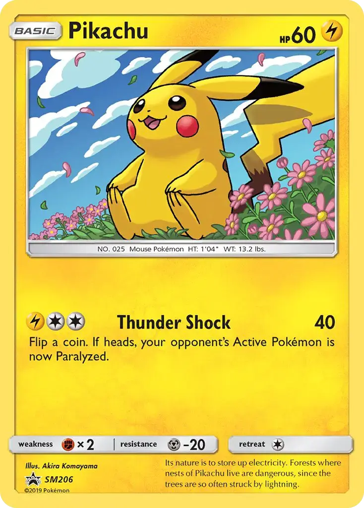 Carte Pokémon Pikachu #SM206 — Promos Soleil et Lune