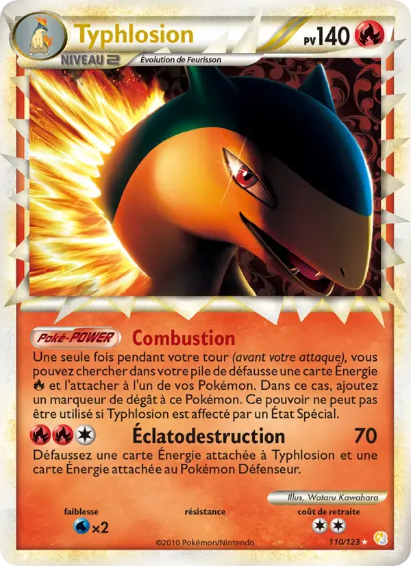 Carte Pokémon Typhlosion #110 — HeartGold SoulSilver