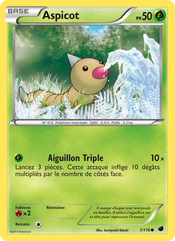 Carte Pokémon Aspicot #1 — Glaciation Plasma