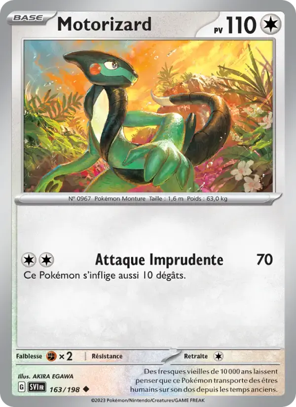 Carte Pokémon Motorizard #163 — Écarlate et Violet