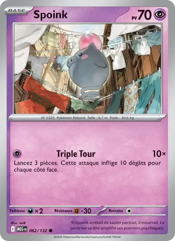 Carte Pokémon Spoink #062 — Méga-Évolution