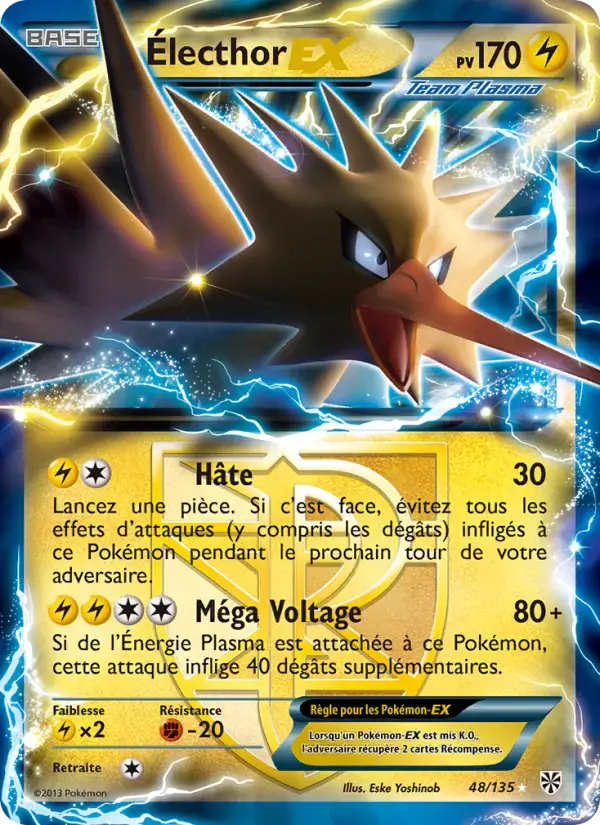 Carte Pokémon Électhor-EX #48 — Tempête Plasma