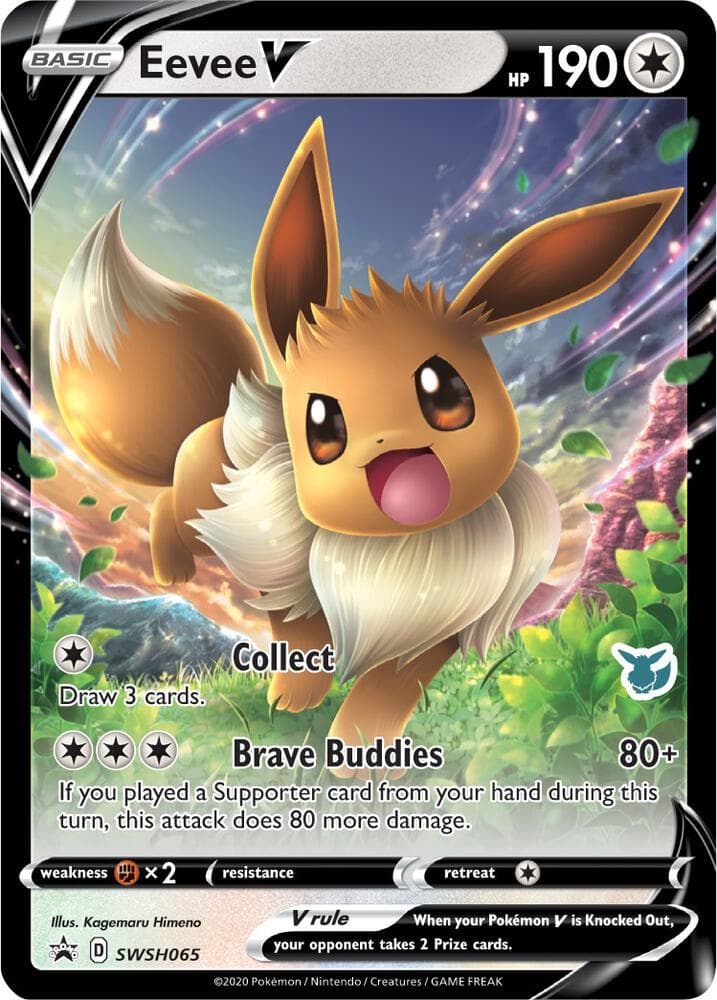 Eevee V #SWSH065 Stamp — Sword & Shield Promos