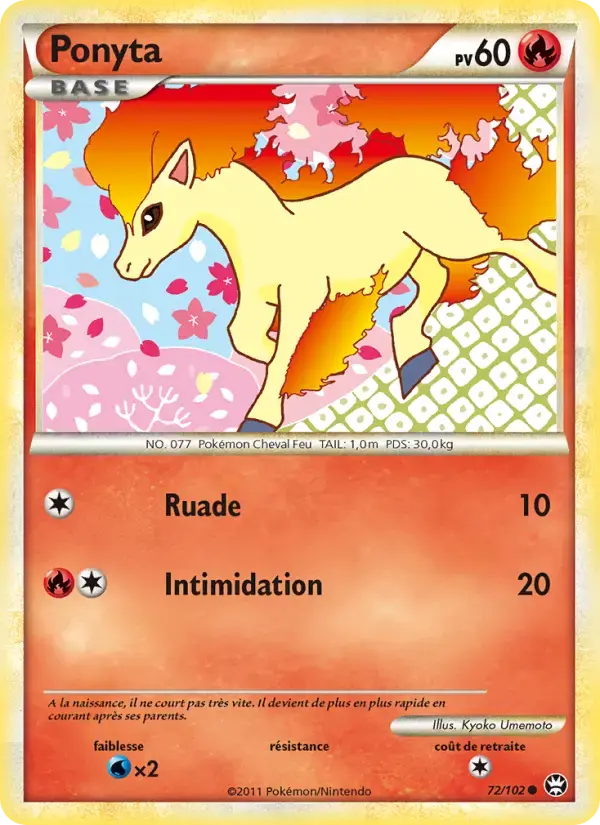 Carte Pokémon Ponyta #72 — Triomphe