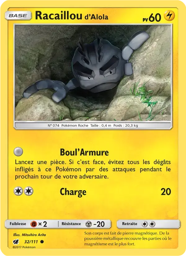 Carte Pokémon Racaillou d’Alola #32 — Invasion Carmin