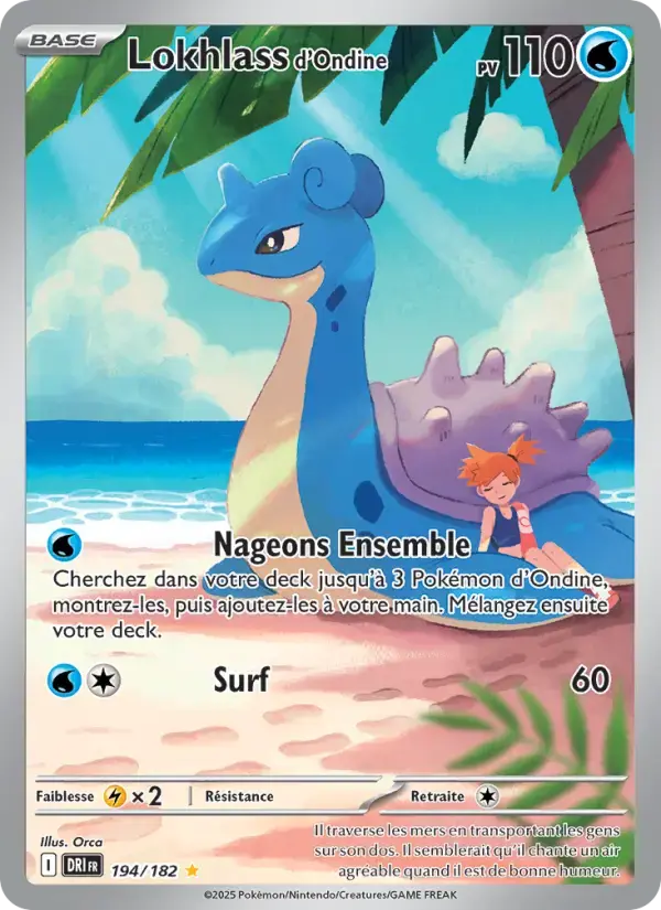 Carte Pokémon Lokhlass d'Ondine #194 — Rivalités Destinées