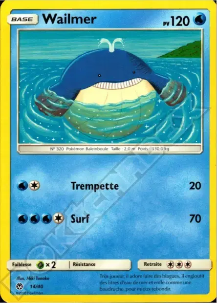 Carte Pokémon Wailmer #14 — 2018 Promo McDonald's