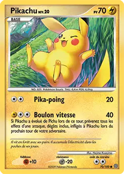 Carte Pokémon Pikachu #70 — Tempête
