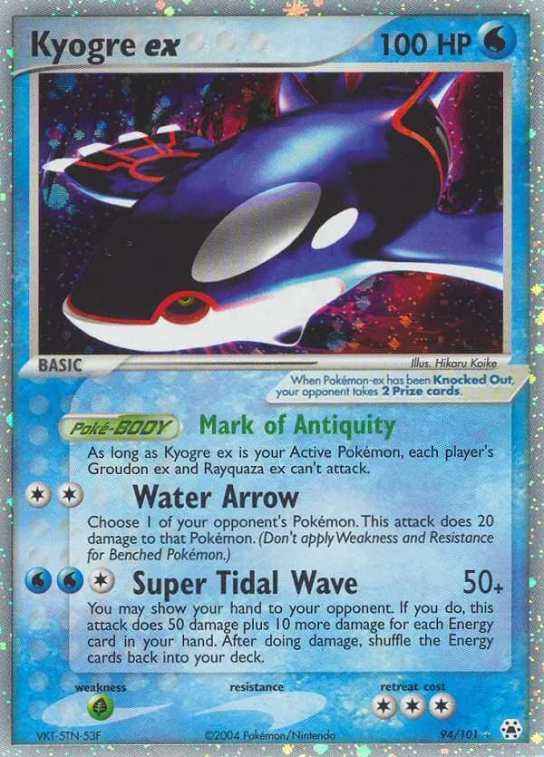 Kyogre ex #94 — Hidden Legends