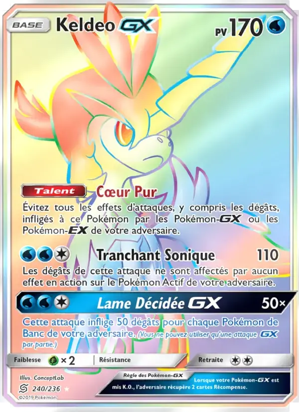 Carte Pokémon Keldeo GX #240 — Harmonie des Esprits