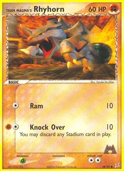 Team Magma's Rhyhorn #68 — Team Magma vs Team Aqua