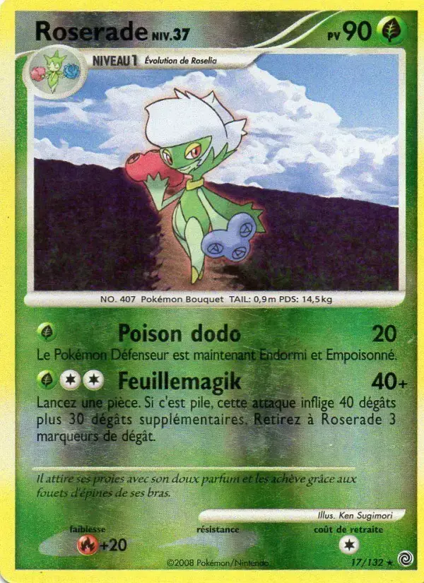 Carte Pokémon Roserade #17 — Merveilles Secrètes