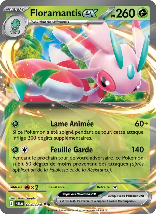 Carte Pokémon Floramantis-ex #004 — Nuit Noire