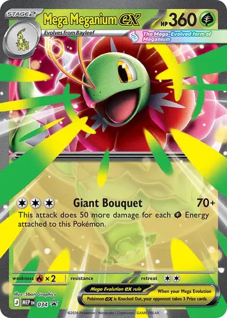Mega Meganium ex #034 — Mega Evolution Promos
