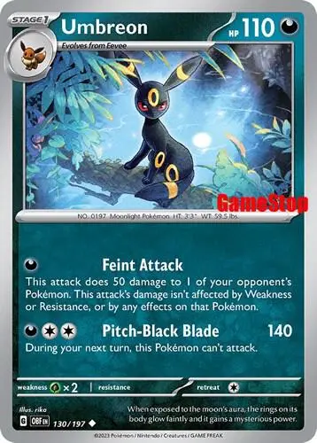 Umbreon #130 Stamp V2 — Obsidian Flames