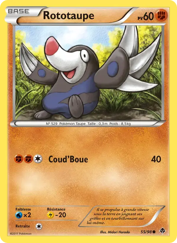 Carte Pokémon Rototaupe #55 — Pouvoirs Émergents