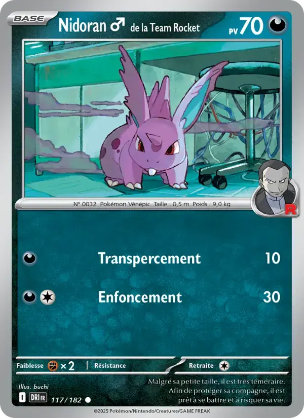 Carte Pokémon Nidoran♂ de la Team Rocket #117 — Rivalités Destinées