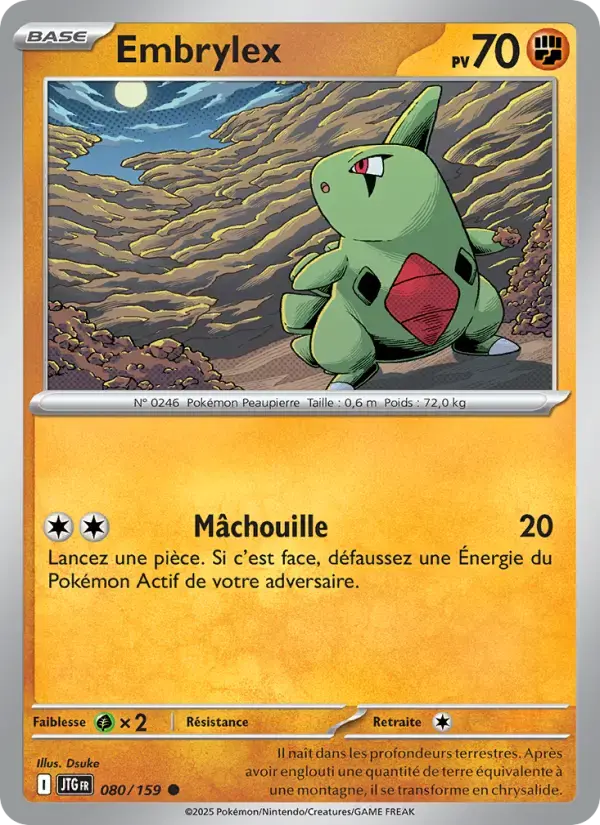 Carte Pokémon Embrylex #080 — Aventures Ensemble