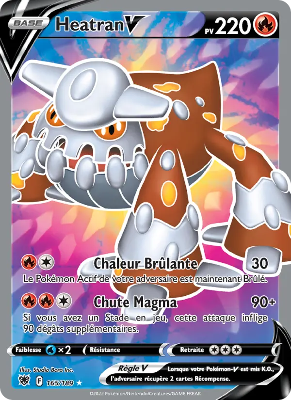 Carte Pokémon Heatran V #165 — Astres Radieux