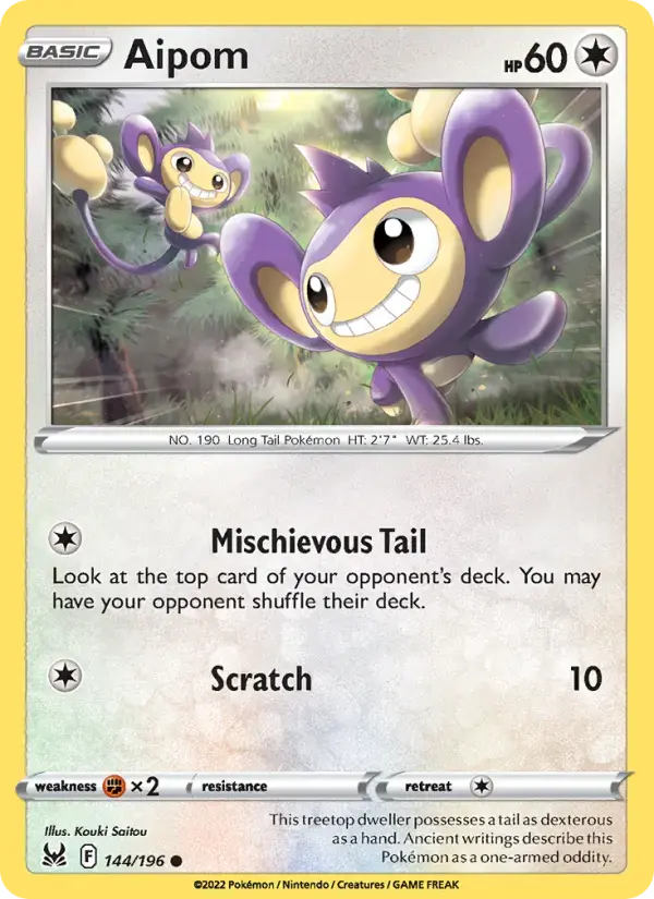 Aipom #144 — Lost Origin