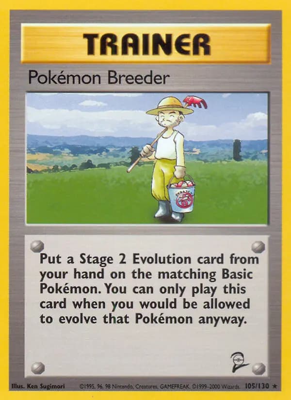 Pokémon Breeder #105 — Base Set 2