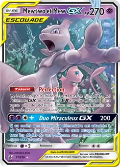 Carte Pokémon Mewtwo et Mew GX #71 — Harmonie des Esprits