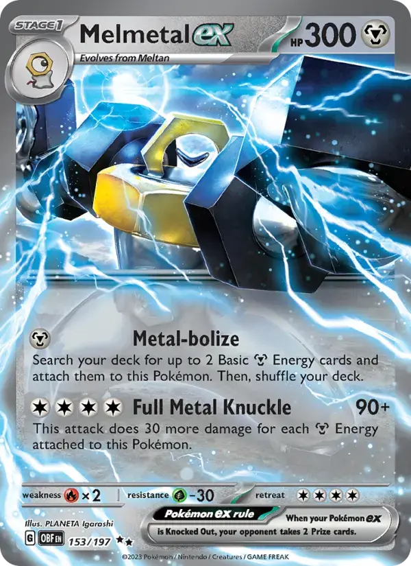 Melmetal ex #153 — Obsidian Flames
